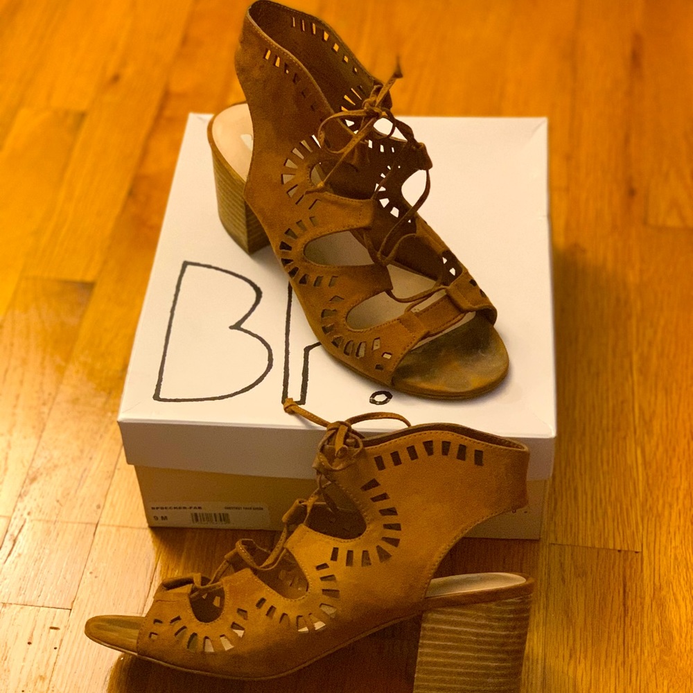 Heeled Espadrille lace up Sandal